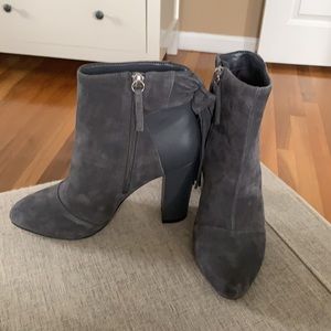 White House Black Market Gray Booties